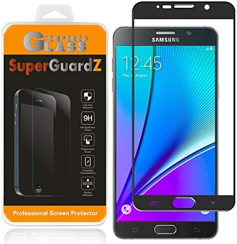 עבור Samsung Galaxy Note 4 מגן מסך זכוכית מחוסמת [כיסוי מלא], superguardz, קצה לקצה, אנטי-סקרט [החלפת חיים]